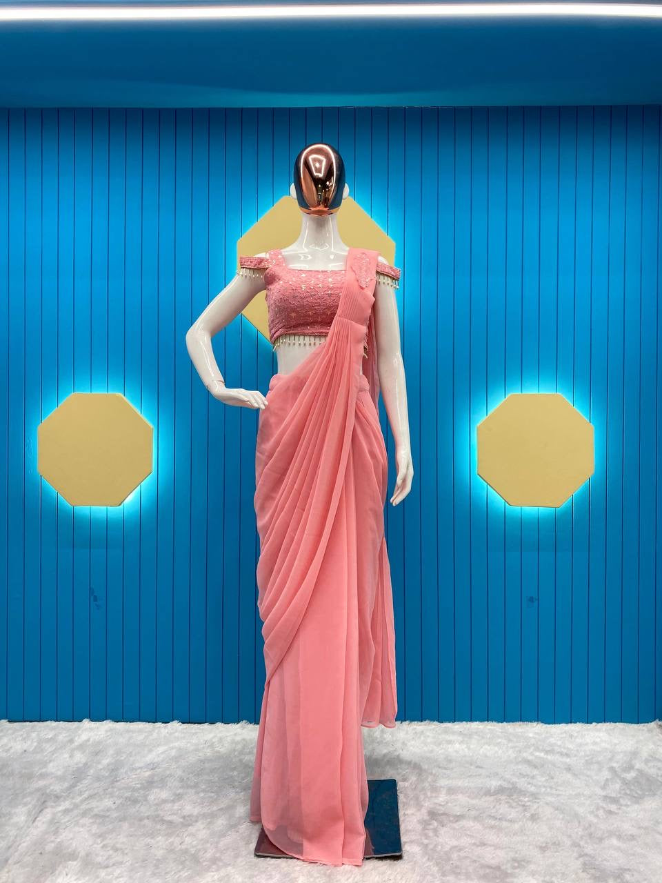 NEW FANCY READY TO WEAR FAUX GEORGETTE