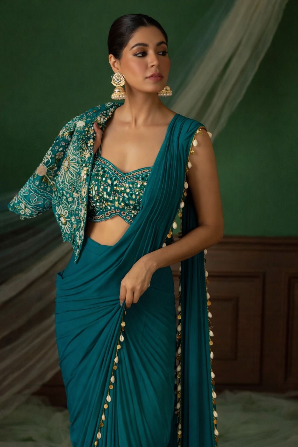 Experience effortless luxury with this premium ready-to-wear saree