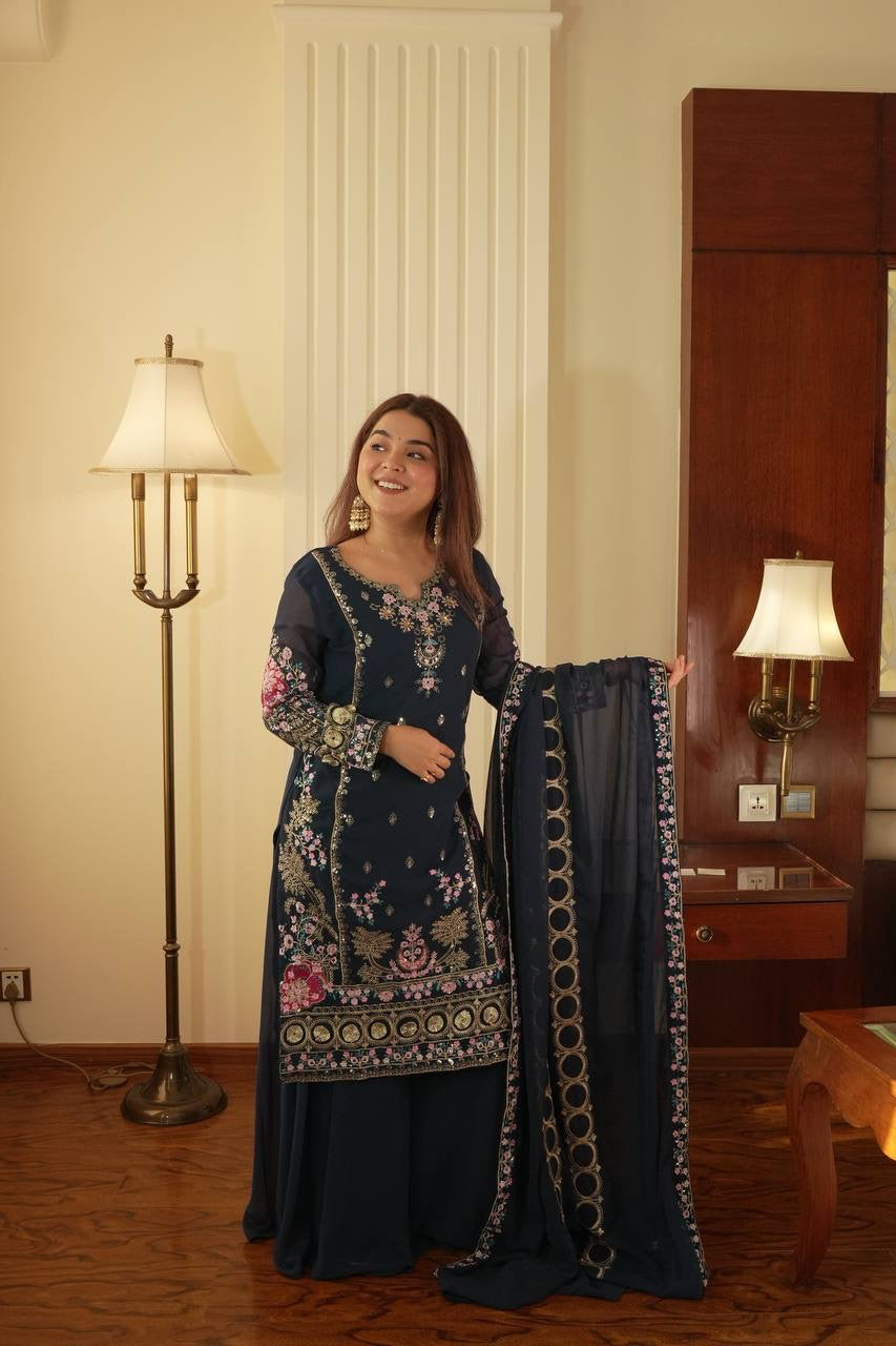 MODELING OF GOWN PANT PAIR FROM LOOMEERA
