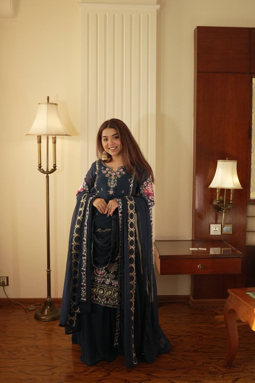 MODELING OF GOWN PANT PAIR FROM LOOMEERA