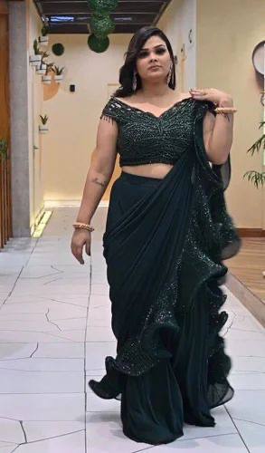 Ruffle Royale Saree Set