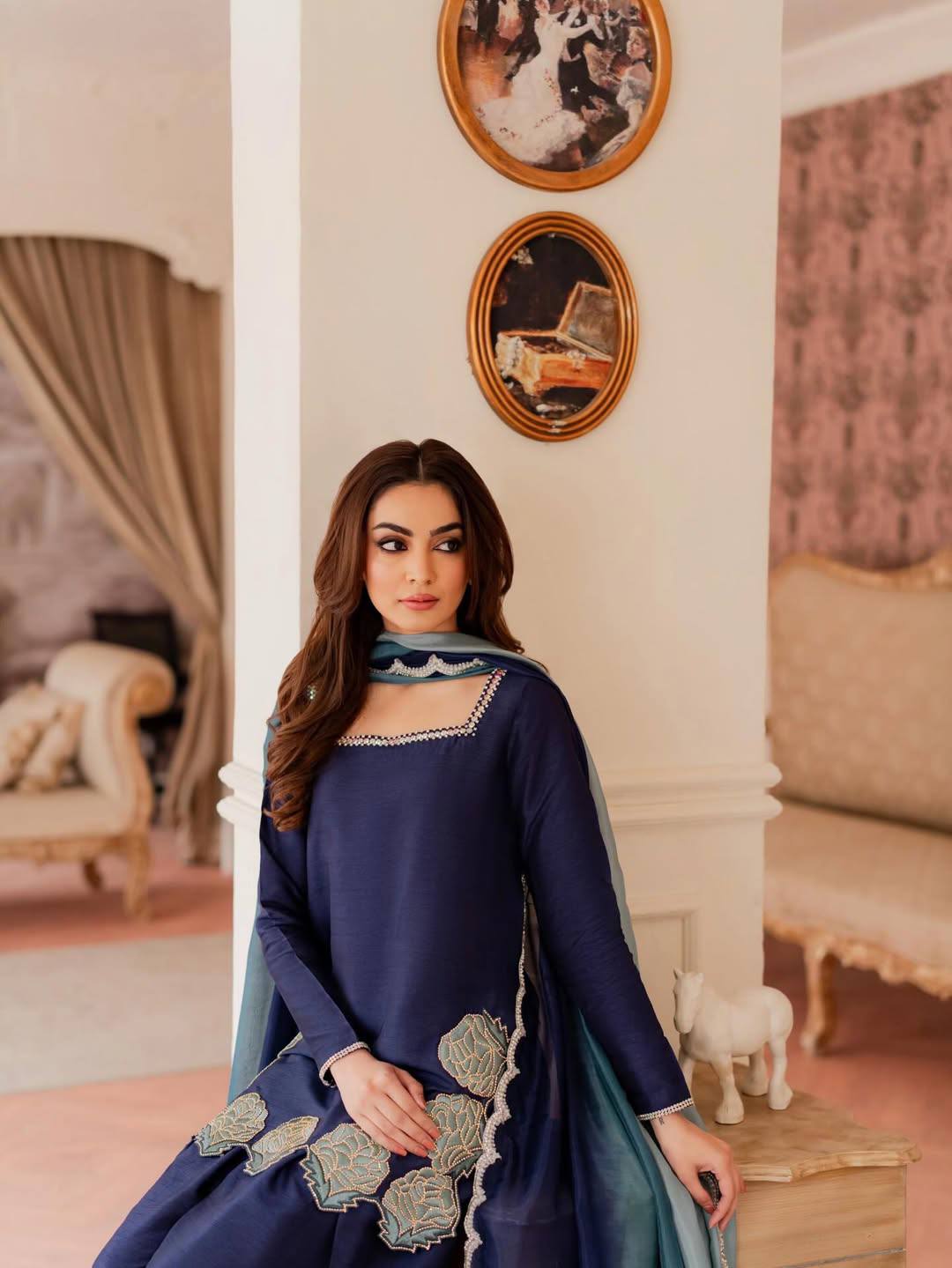 Noorani Chinon Silk Farshi Set