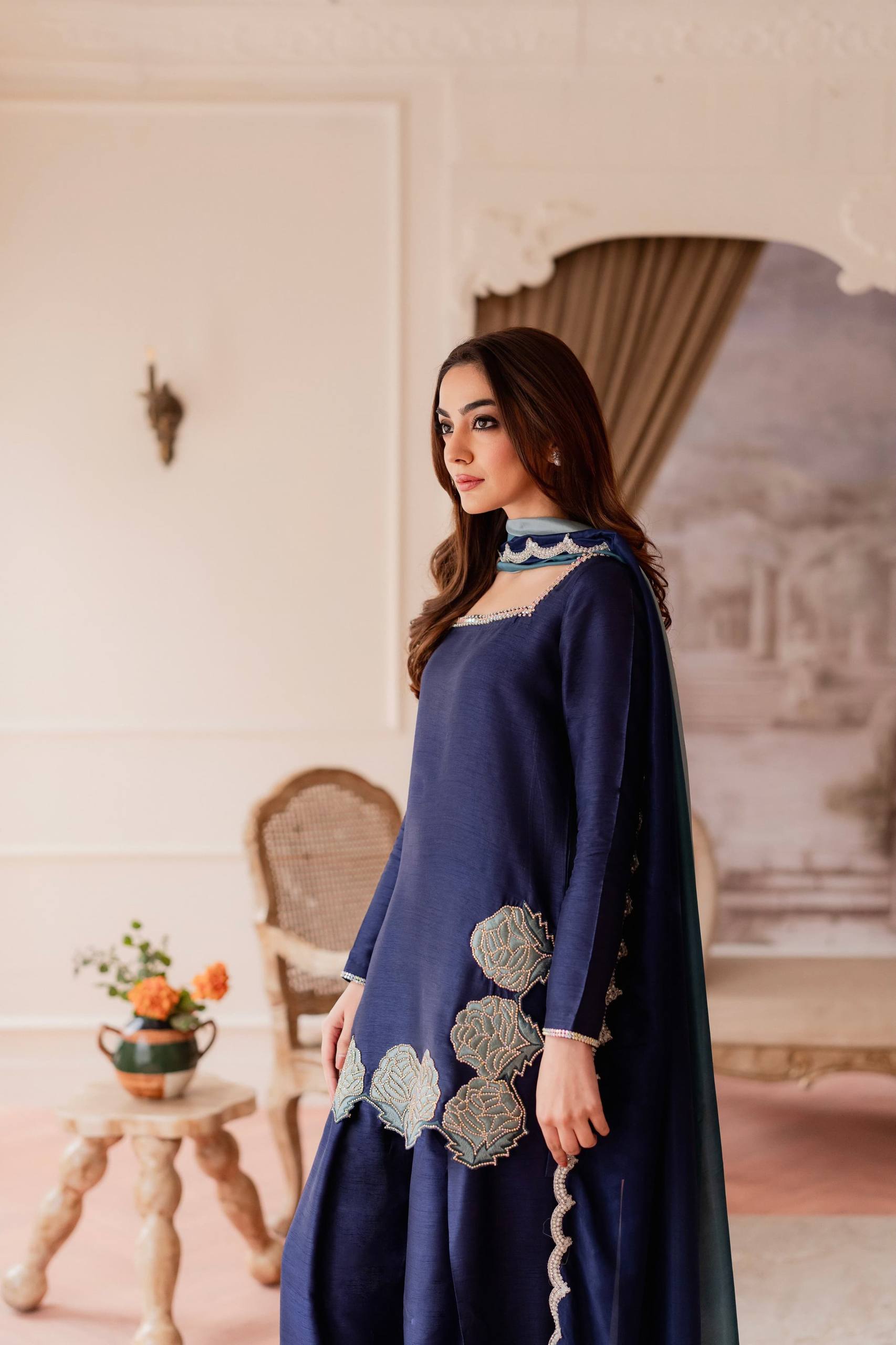 Noorani Chinon Silk Farshi Set