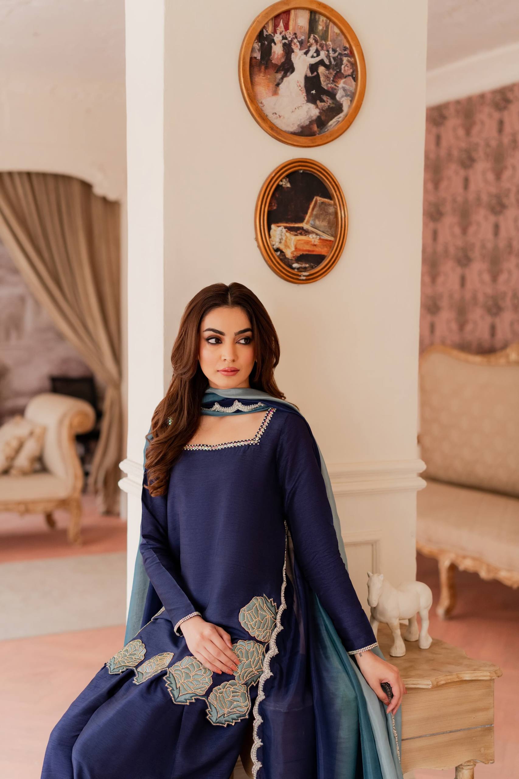 Noorani Chinon Silk Farshi Set