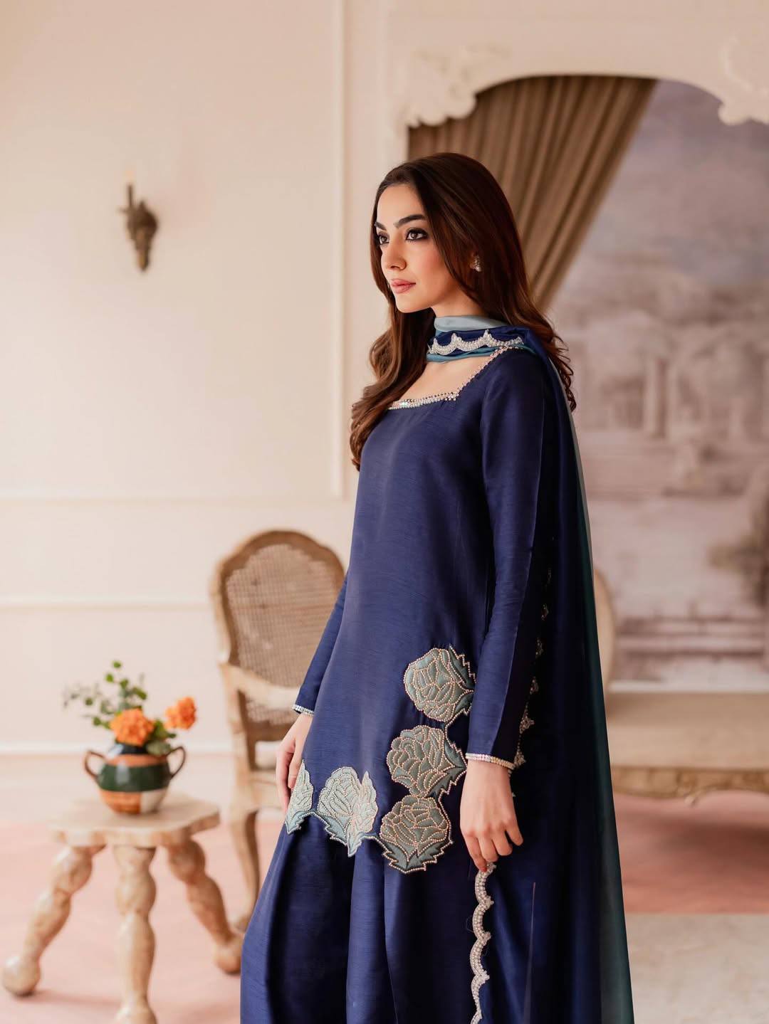 Noorani Chinon Silk Farshi Set