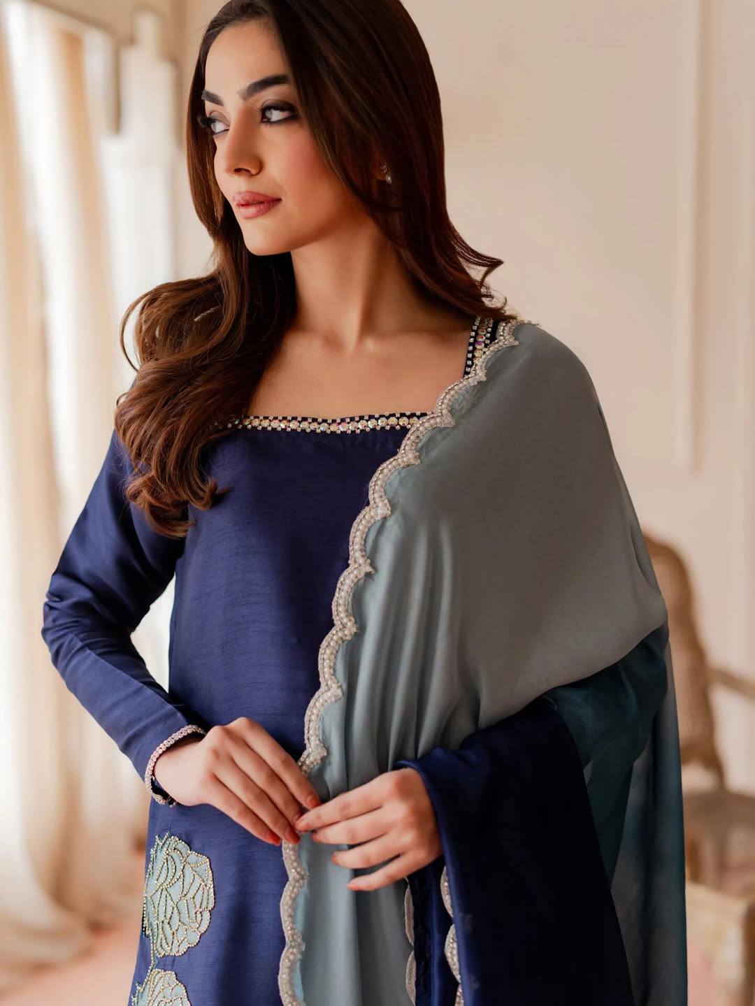 Noorani Chinon Silk Farshi Set