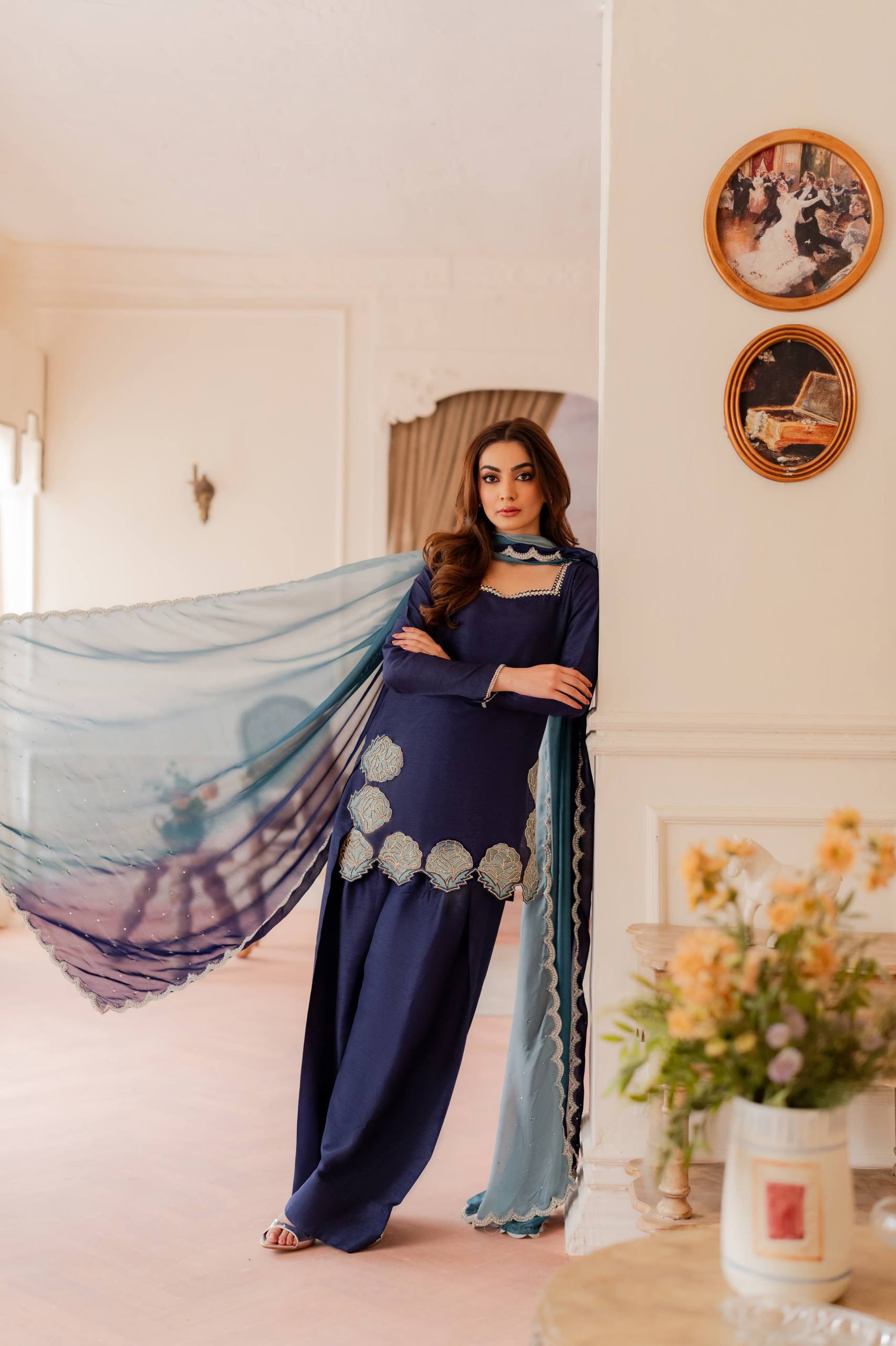 Noorani Chinon Silk Farshi Set