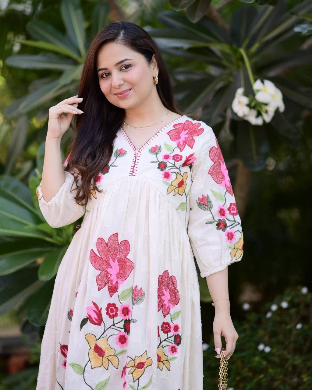 Solenne Festive Embroidered Maxi Gown