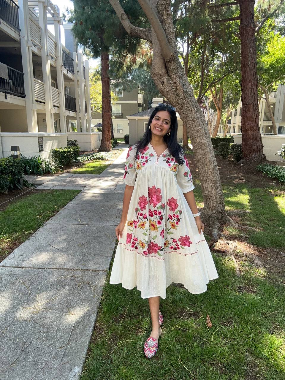 Solenne Festive Embroidered Maxi Gown