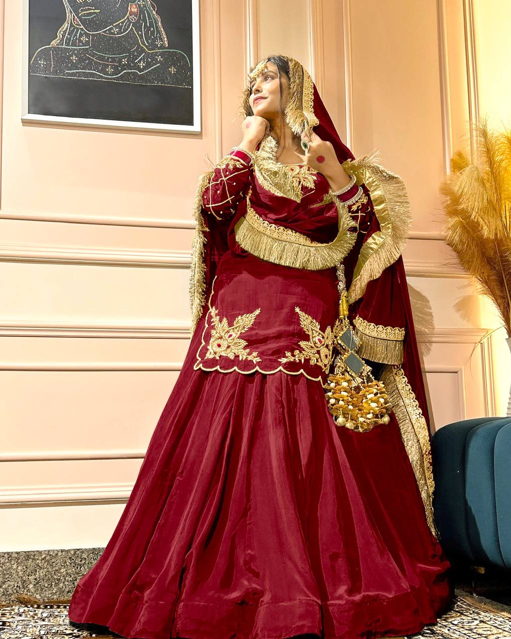New Arrival Premium Natural Crepe Silk Lehenga Set