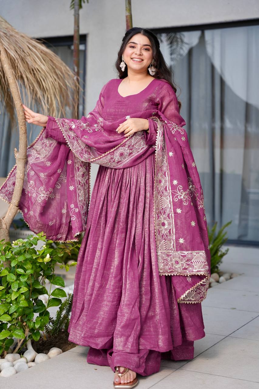 New Arrival Designer Partylook Premium Gold Crazy Sharara Set