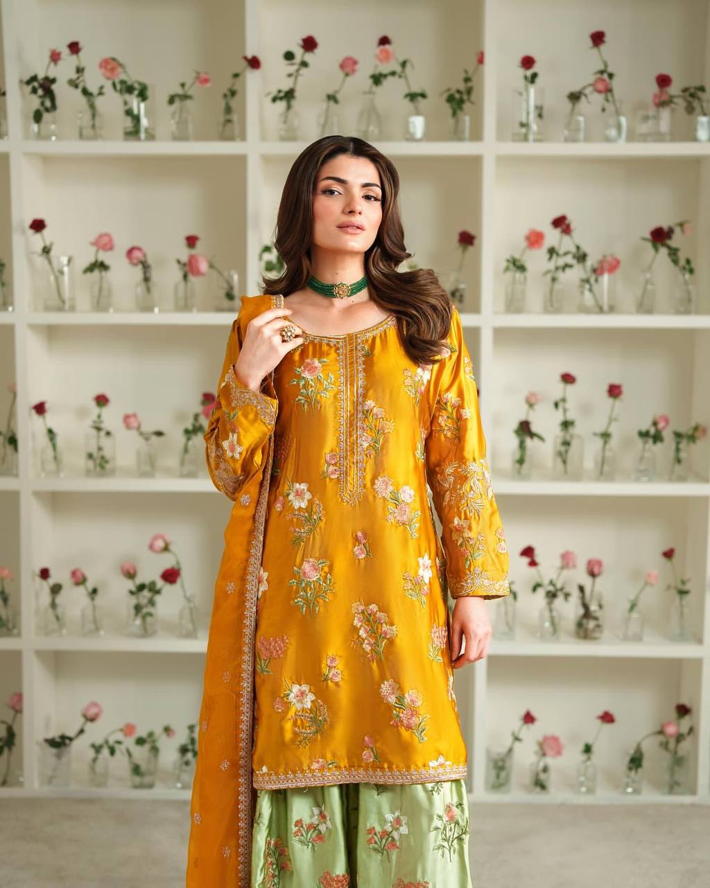 New Designer Party Wear Top & Sharara Set with Fancy Dupatta – Fully Stitched