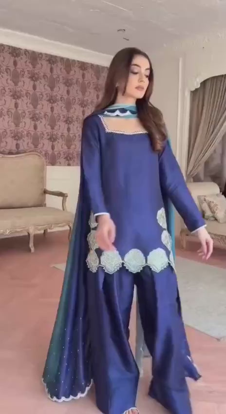 Noorani Chinon Silk Farshi Set