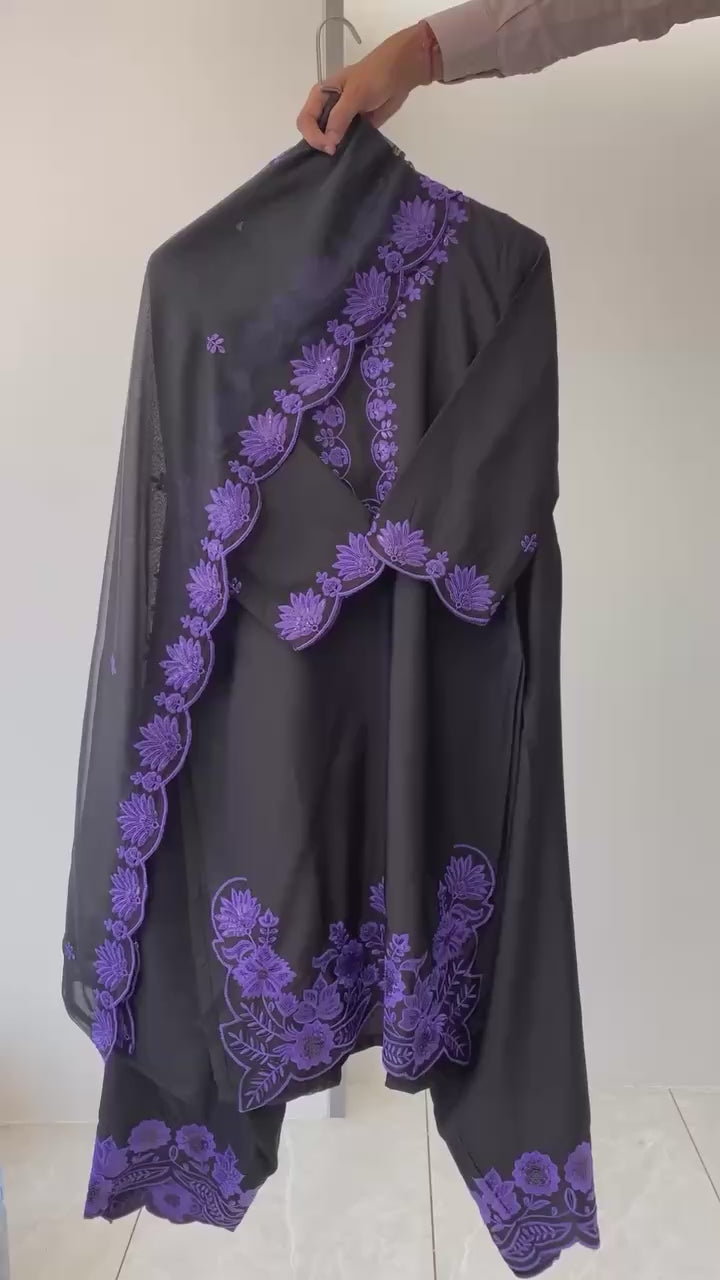 EMBROIDERY WORKED TOP, FARSI SALWAAR WITH DUPATTA