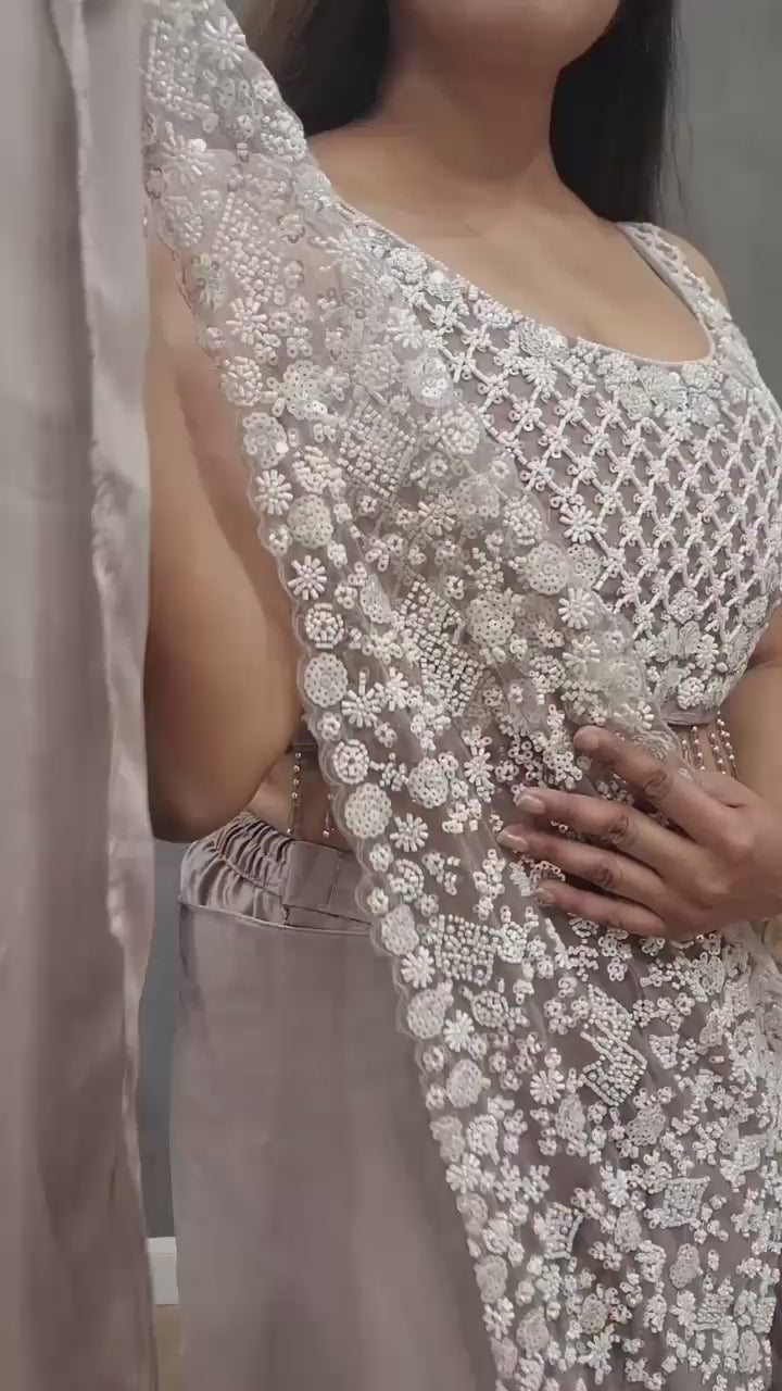 NEW SUPERHIT TRENDING READY TO WEAR SAREE WITH FULLY EMBROIDERED STYLIST BLOUSE