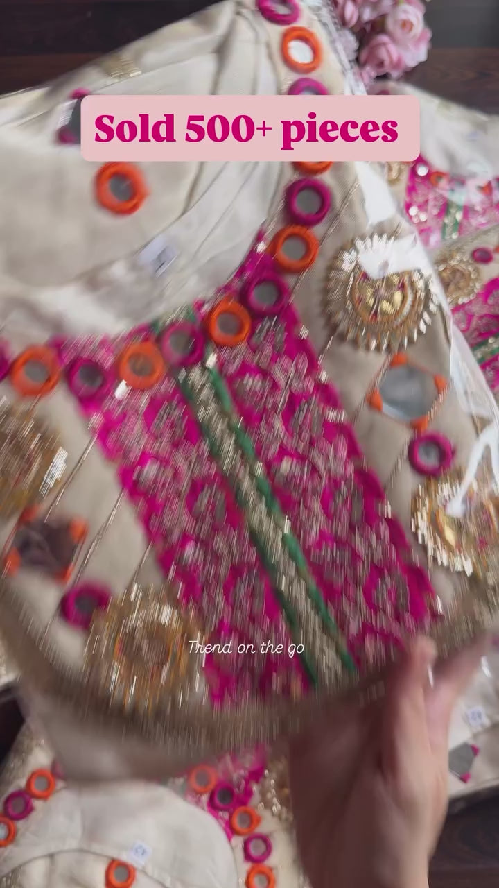 Premium Tissue Silk Gotta Coord With Potli