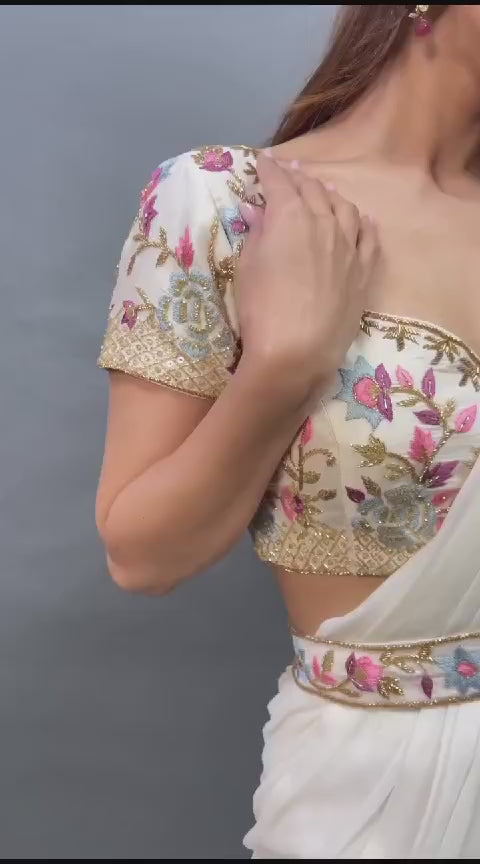 Beautiful Organza Silk Party Wear Saree