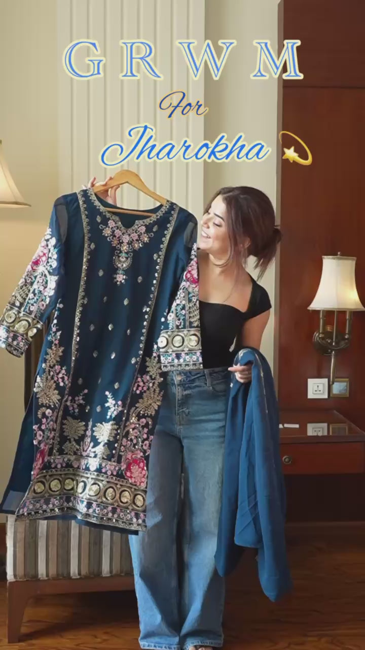 MODELING OF GOWN PANT PAIR FROM LOOMEERA